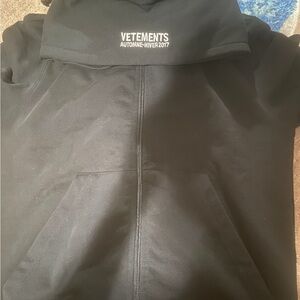 Vetements Black Graphic Hoodie